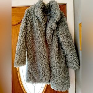Fuzzy fleece/fur coat size medium
